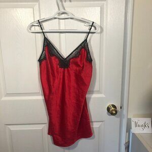 Victoria’s Secret red and black lace nighty, size L